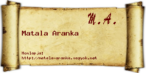 Matala Aranka névjegykártya