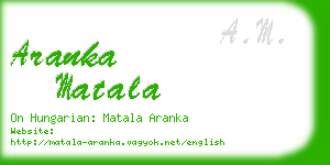 aranka matala business card